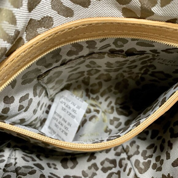 PERLINA New York Handbag Women's TAN Leather Adjustable Crossbody Shoulder Bag - Picture 13 of 16